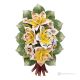 ORCHIDEEN - Blumenwandzweig, Capodimonte-Keramik, hohe Qualität