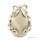 WHITE EGG – Tafelaufsatz, feines Capodimonte Porzellan, handgefertigt
