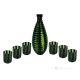 LIKÖRGLÄSER MURRINE Set 6 Shot Gläser mit Flasche aus Muranoglas Made in Italy