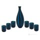 LIKÖRGLÄSER MURRINE Set 6 Shot Gläser mit Flasche aus Muranoglas Made in Italy