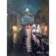 NACHT Gemälde auf Leinwand von Massimo Scarpa in Enkaustik Technik