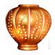 LAMPE Tischlampe Abat-jour Tischluechte  Keramik mit Details aus 24 Karat Gold Made in Italy