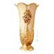 FIORI Italienische Keramik Vase handgemacht 24k Goldfarbe Swarovski-Kristalle Barockstil