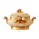 ZUPPIERA Exklusives Ornament aus Keramik Barockstil mit 24k Goldfarbe Swarovski-Kristalle 