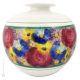 FIORI Italienische Keramik Vase handgemacht Blumenmotiv handbemalt
