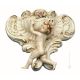 WEIHWASSERBECKEN ENGEL 1025B Capodimonte Porzellan Figur handbemalt Wohnkultur elegant exklusiv
