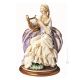 DAME MIT LYRE 1047T Italienische Porzellan Figur Barock handgemacht elegant hochwertig