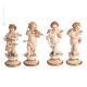 4 CHERUBINEN 1053 Italienische Porzellan Figur handgemacht exklusiv Wohnkultur elegant stilvoll