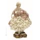DAME 1065 Italienische Porzellan Figur Barock handbemalt stilvoll elegant exklusiv hochwertig