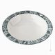 GEOMETRICO Schale Keramikteller authentischer künstlerischer Teller aus Keramik handgefertigt und dekoriert Made Italy grau