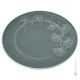 GIMGKO Schale Keramikteller authentischer künstlerischer Teller aus Keramik handgefertigt und dekoriert Made Italy grau