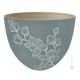 ORCHIDEA Cachepot Übertopf Blumentopfhalter authentische künstlerische Keramik Handarbeit grau