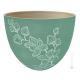 ORCHIDEA Cachepot Übertopf Blumentopfhalter authentische künstlerische Keramik Handarbeit Grün