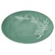 ORCHIDEA Schale Keramikteller authentischer künstlerischer Teller aus Keramik handgefertigt und dekoriert Made Italy Grün