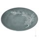 ORCHIDEA Schale Keramikteller authentischer künstlerischer Teller aus Keramik handgefertigt und dekoriert Made Italy Grau