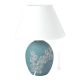 ORCHIDEA Tischlampe Abat-jour Nachttischlampe authentische piemontesische Keramik handgefertigt und dekoriert blau