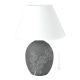 ORCHIDEA Tischlampe Abat-jour Nachttischlampe authentische piemontesische Keramik handgefertigt und dekoriert grau