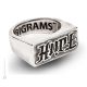 ANELLO HOPE FAITH LINE AMBIGRAMS Ring 925 Sterling Silber Nickelfreie authentisch Made in Italy