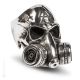 ANELLO GAS SKULL MASK LINE LET'S ROCK  Ring 925 Sterling Silber Nickelfreie authentisch Made in Italy