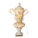 IMPERIALE Italienische Keramik Vase handgemacht 24k Goldfarbe Swarovski-Kristalle