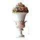 IMPERO Italienische Keramik Vase handgemacht 24k Goldfarbe Blumen Barockstil handbemalt