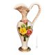 SOLENNE Italienische Keramik Vase handgemacht 24k Goldfarbe Blumen Barockstil handbemalt