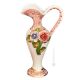 CARINO Italienische Keramik Vase handgemacht 24k Goldfarbe Blumen Barockstil handbemalt