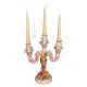 ROSE Kerzenhalter Keramik Kreationen Exklusives Ornament aus Keramik Barockstil mit 24k Goldfarbe
