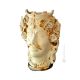 SIZILIANISCHE KÖPFE MÄNNLICH Exklusives Ornament aus Keramik handgefertigt mit 24k Goldfarbe Swarovski-Kristalle