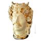 SIZILIANISCHE KÖPFE MÄNNLICH Exklusives Ornament aus Keramik handgefertigt mit 24k Goldfarbe Swarovski-Kristalle