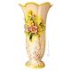 GIULEBBE Italienische Keramik Vase handgemacht 24k Goldfarbe Blumen Barockstil handbemalt
