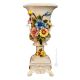 MANSZETO Italienische Keramik Vase handgemacht 24k Goldfarbe Blumen Barockstil handbemalt