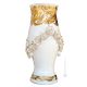 GIUBILO Italienische Keramik Vase handgemacht 24k Goldfarbe Swarovski-Kristalle Barockstil