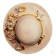 HUT Wanddekoration Ornament zum Aufhängen Keramik im Barockstil mit Details aus 24 Karat Gold Made in Italy 