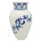 SPIRALE Italienische Keramik Vase handgemacht Blumenmotiv handbemalt