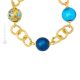 FIORATO Murano Glas Kette Damen mundgeblasene Glasperlen Modeschmuck 24k Goldblatt Perlenkette