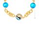 FUNNY Murano Glas Kette Damen mundgeblasene Glasperlen hochwertig 24k Goldblatt Perlenkette