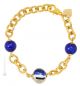 FUNNY 8 Muranoglas Armband Damen Luxusschmuck mundgeblasene Glasperlen 24k Goldblatt stilvoll