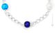 DENISE Murano Glas Kette Damen mundgeblasene Glasperlen hochwertig 925 Silberblatt Perlenkette
