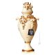PIACEVOLE Italienische Keramik Vase handgemacht 24k Goldfarbe Swarovski-Kristalle Barockstil