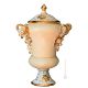 ELEGANTE Italienische Keramik Vase handgemacht 24k Goldfarbe Swarovski-Kristalle Barockstil