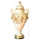 ARMONIOSO Italienische Keramik Vase handgemacht 24k Goldfarbe Swarovski-Kristalle Barockstil