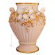 IONICO Italienische Keramik Vase handgemacht 24k Goldfarbe Swarovski-Kristalle Barockstil