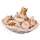 KORB MIT FRUCHT Exklusives Ornament aus Keramik Barockstil mit 24k Goldfarbe Swarovski-Kristalle
