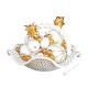 KORB MIT FRUCHT Exklusives Ornament aus Keramik Barockstil mit 24k Goldfarbe