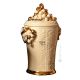 KERAMIKBEHÄLTER MIT DECKEL Exklusives Ornament aus Keramik Barockstil mit 24k Goldfarbe Swarovski-Kristalle