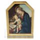 MADONNE religiöse Ikone Holzikone Goldblatt bedruckt Madonna Botticelli