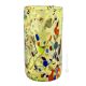 ARLECCHINO 104G Exklusive Vase Murano Glas Deko mundgeblasen 925 Blattsilber Murrine exklusiv