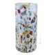 ARLECCHINO 105A Exklusive Vase Murano Glas Deko mundgeblasen 925 Blattsilber Murrine exklusiv