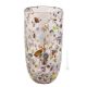 ARLECCHINO 106D Italienische Vase Murano Glas Deko mundgeblasen 925 Blattsilber Murrine
